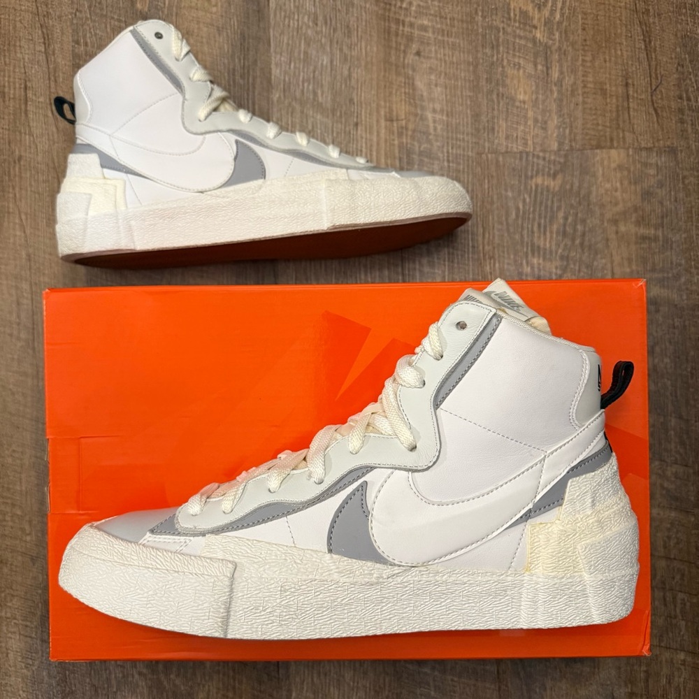 Sacai x Nike Blazer Mid White Grey